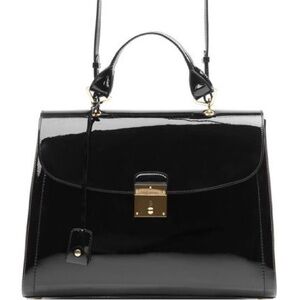 Marc Jacobs 1984 Satchel Black Patent Leather + Strap & Key